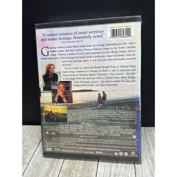 Message In A Bottle DVD 1999 Kevin Costner - Widescreen - NEW SEALED! - Picture 2 of 3